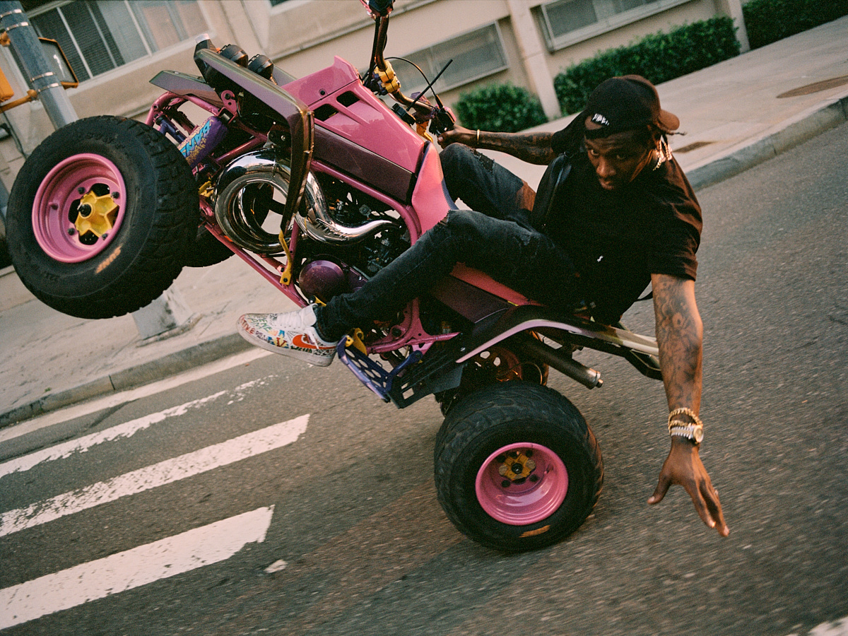 A$AP TyY is a local legend rapper in Harlem, New York best known for racing his dirt bike and quad racer through the streets. Editorial shot for major clothing brand Ksubi