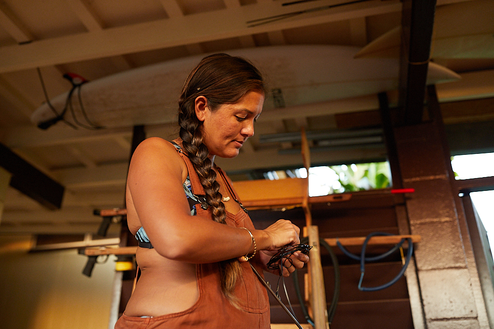 Kimi Werner is a local Hawaiian and world class free diver and spear fisherwoman. As a new mother she hunts and cooks fro her family and is a world class athlete.